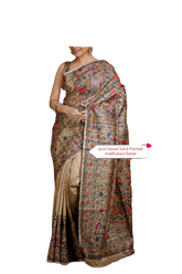 Pure tussar ghicha silk saree Manish